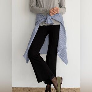 Donni Rib Kick Flare Pant - Black